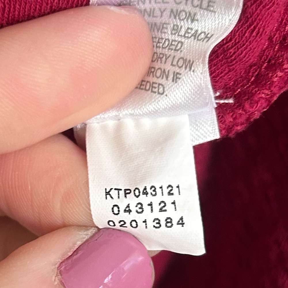 PURE JILL Red Quilted Knit Crew Pullover Long Sleeve Top Relaxed Comfort Size XL - Picture 15 of 15